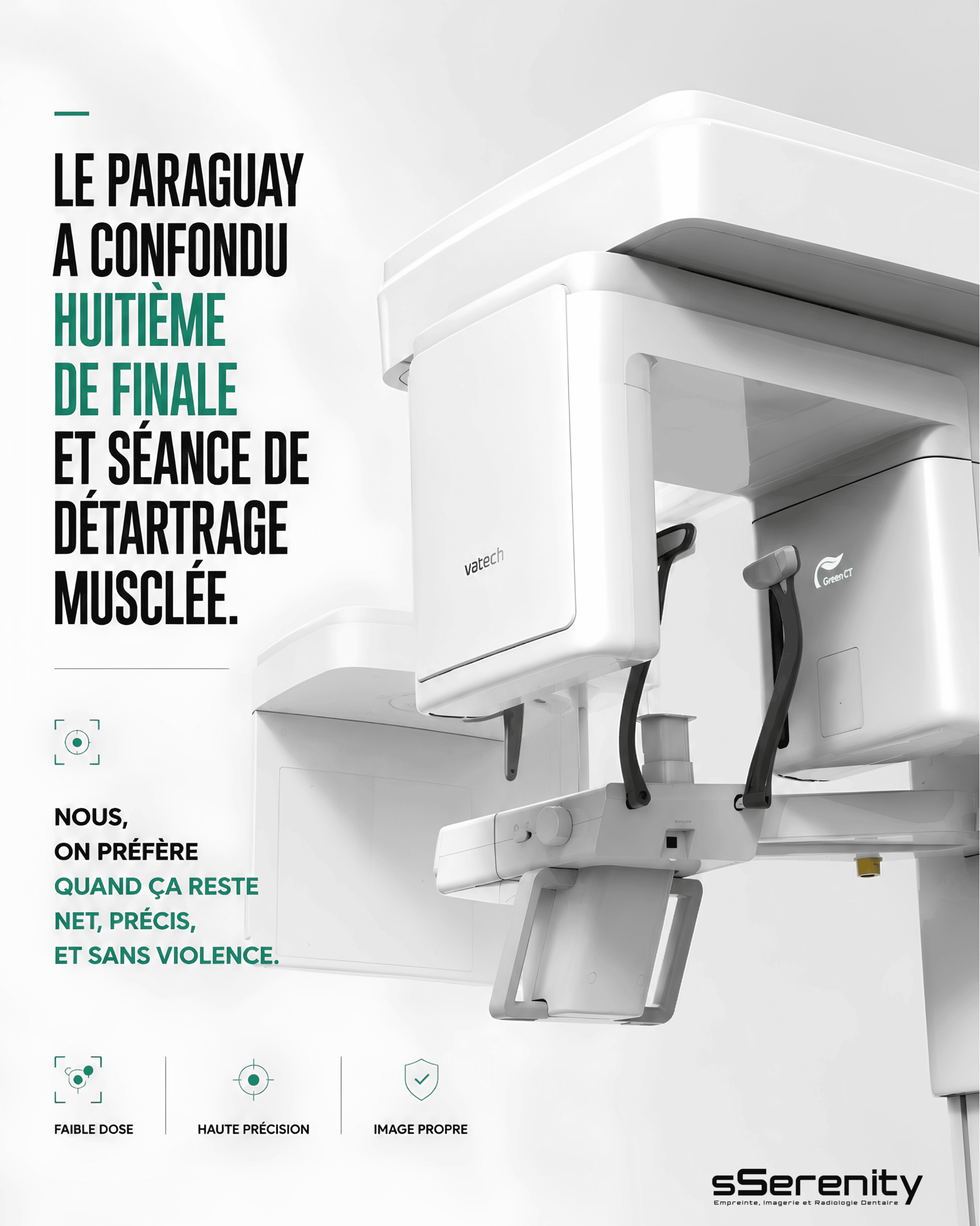 Le Paraguay a confondu huitième de finale et séance de détartrage musclée — sSerenity, Vatech Green X 12